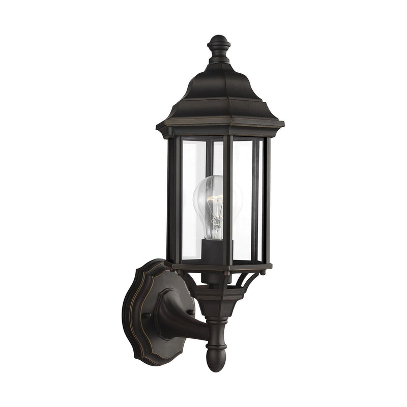 Sevier 16.25" Clear Glass Outdoor Wall Lantern in Antique Bronze