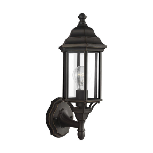 Sevier 16.25" Clear Glass Outdoor Wall Lantern in Antique Bronze