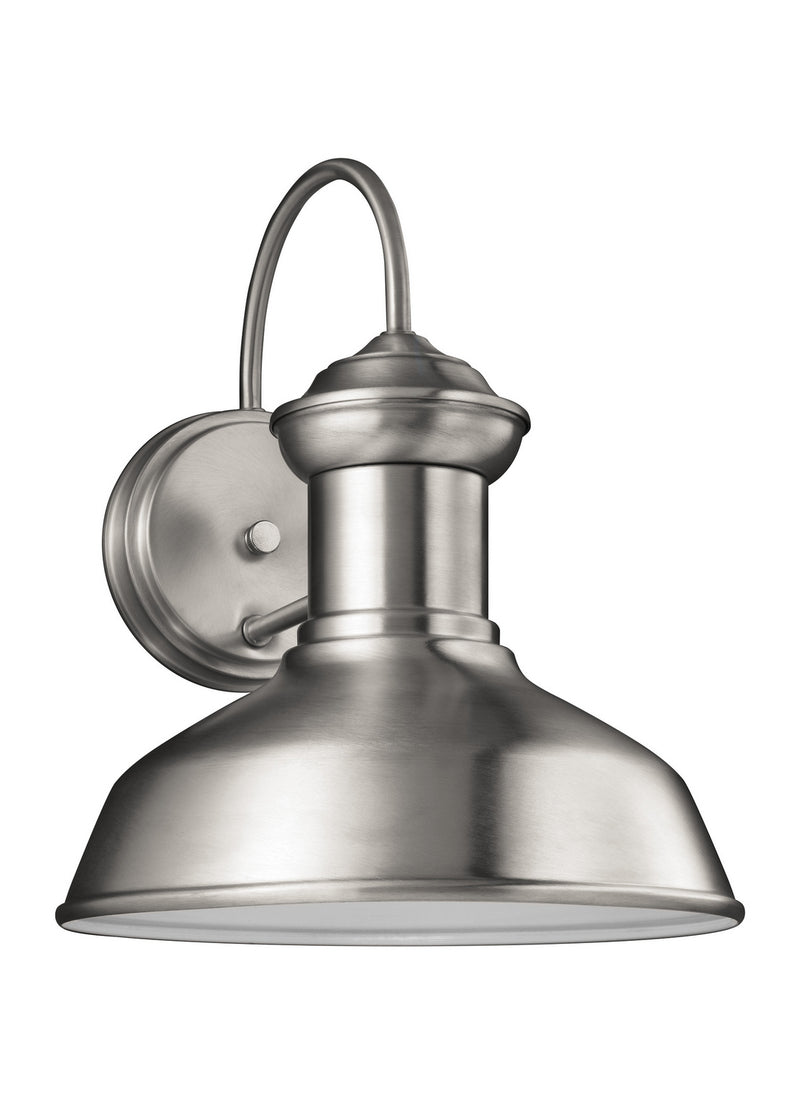 Fredricksburg One Light Outdoor Wall Lantern in Satin Aluminum