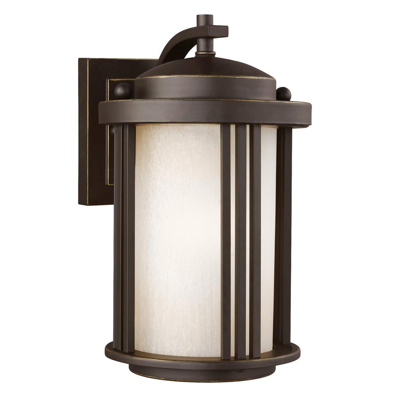 Crowell Small Outdoor Wall Lantern in Antique Bronze