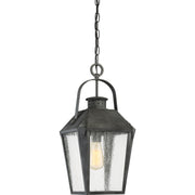 Carriage 1-Light Outdoor Lantern in Mottled Black - Lamps Expo