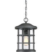 Crusade Outdoor Hanging Lantern in Earth Black