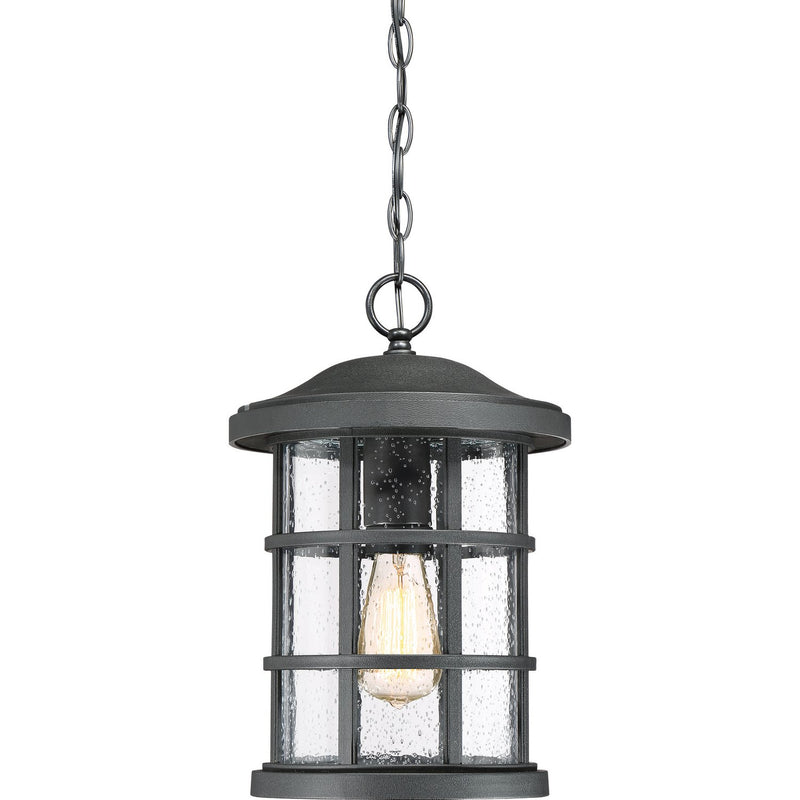 Crusade Outdoor Hanging Lantern in Earth Black