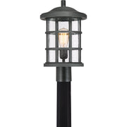 Crusade Outdoor Post Lantern in Earth Black