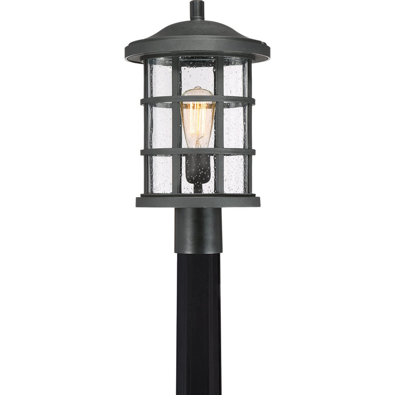 Crusade Outdoor Post Lantern in Earth Black