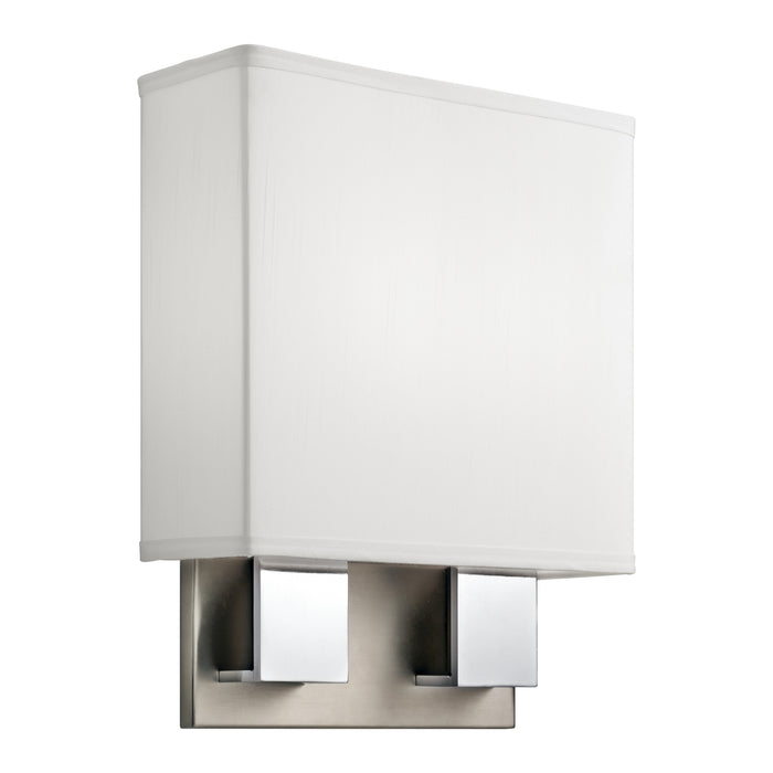 Wall Sconce LED in Brushed Nickel & Chrome