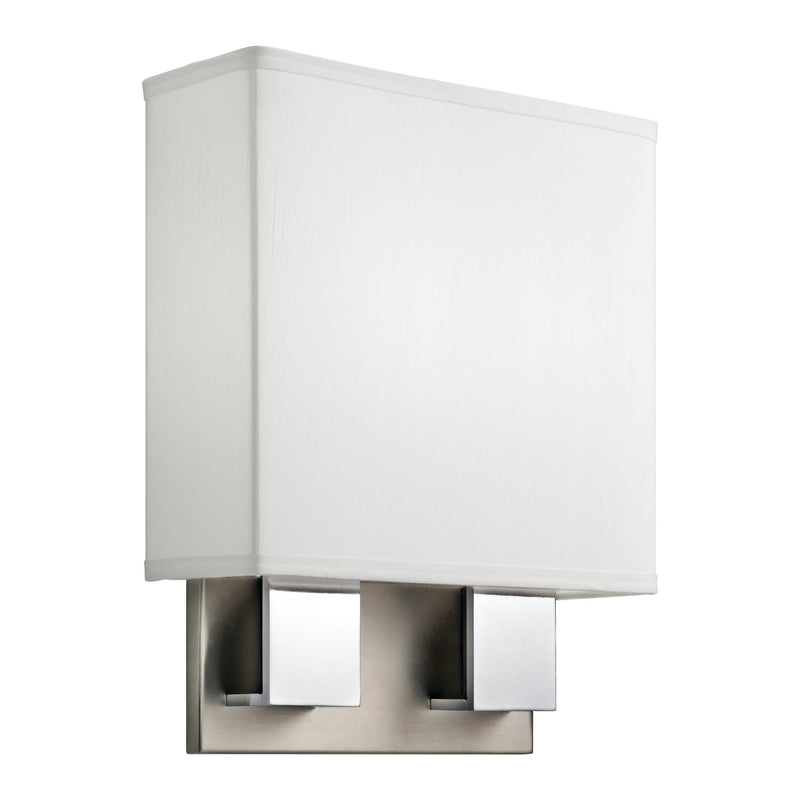 Santiago LED Wall Sconce in Brushed Nickel & Chrome