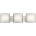 Bath Sconce 3-Light LED in Brushed Nickel