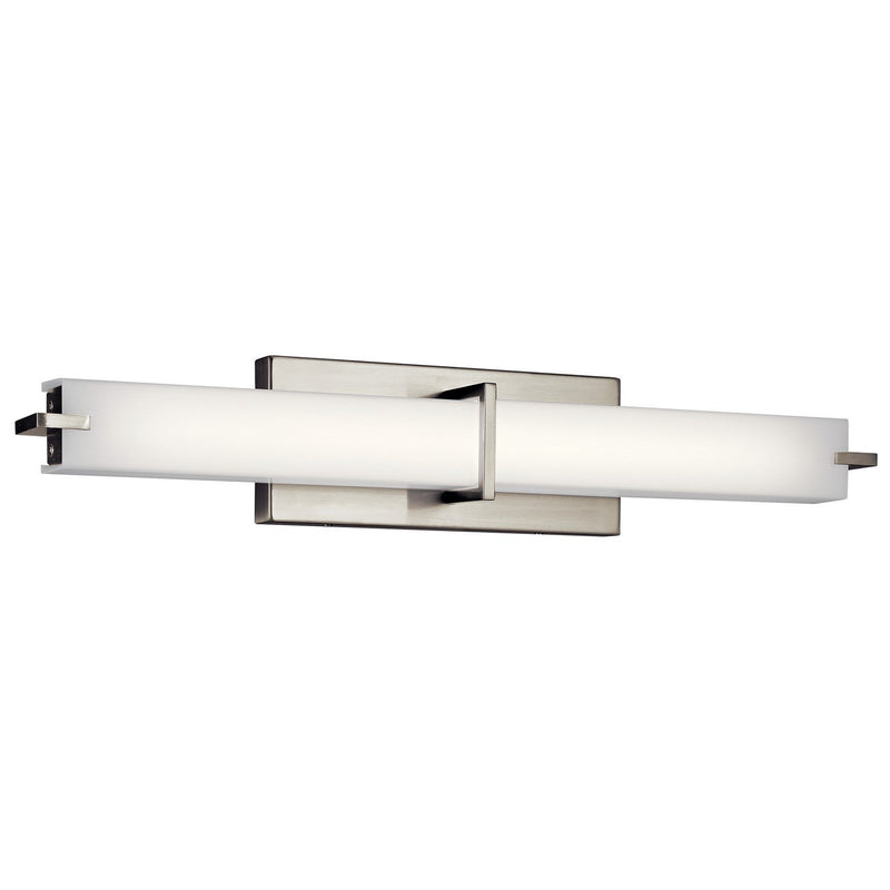 LED Rectangular Bath Vanity Light 26" in Brushed Nickel