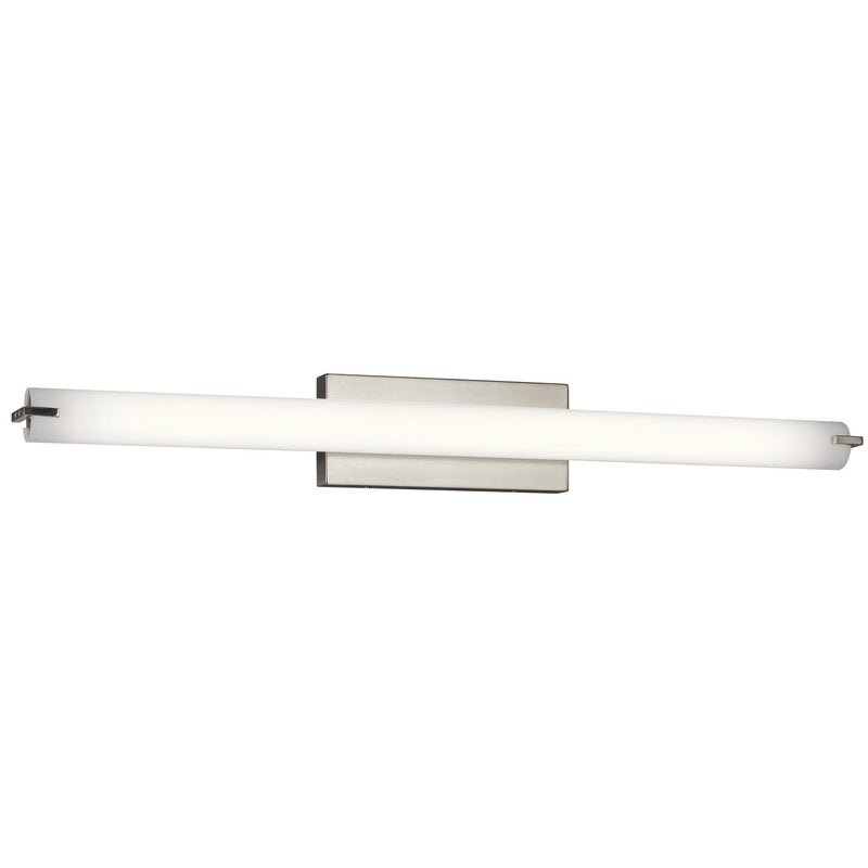 LED Cylinder Bath Vanity Light 37" in Brushed Nickel