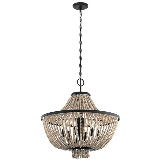 Brisbane 6-Light Chandelier in Distressed Black