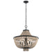 Brisbane Chandelier 6-Light in Distressed Black
