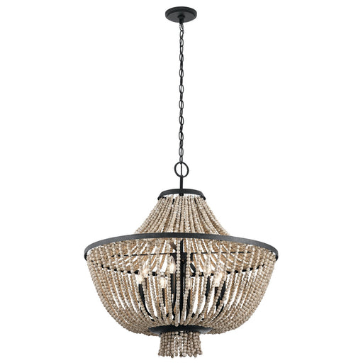 Brisbane 8-Light Chandelier in Distressed Black