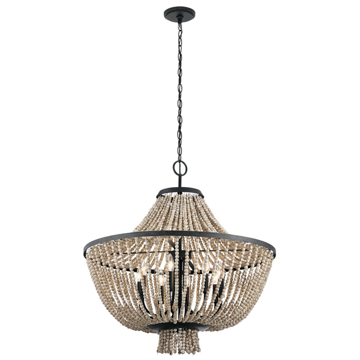 Brisbane Chandelier 8-Light in Distressed Black