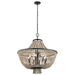Brisbane Chandelier 8-Light in Distressed Black
