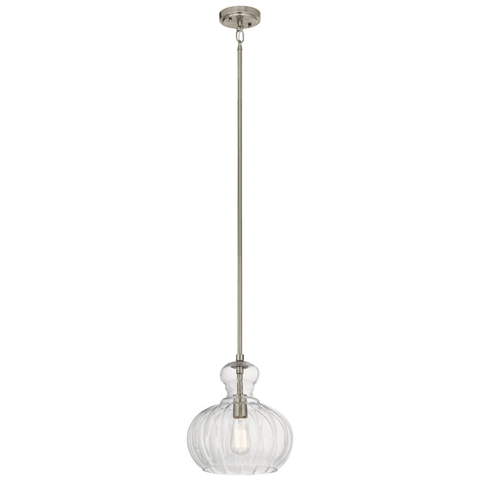 Riviera Pendant 1-Light in Brushed Nickel