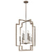 Downtown Deco Foyer Chandelier 8-Light in Polished Nickel