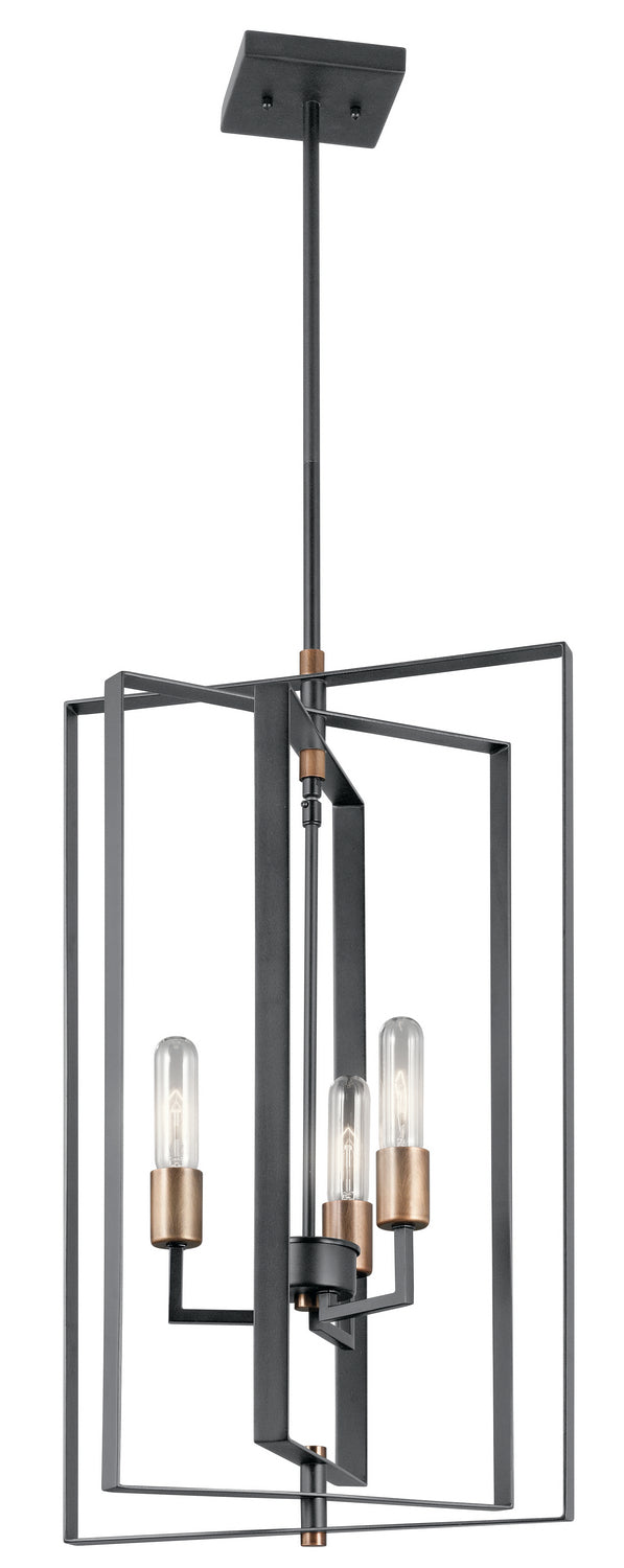 Taubert Foyer Pendant 3-Light in Black