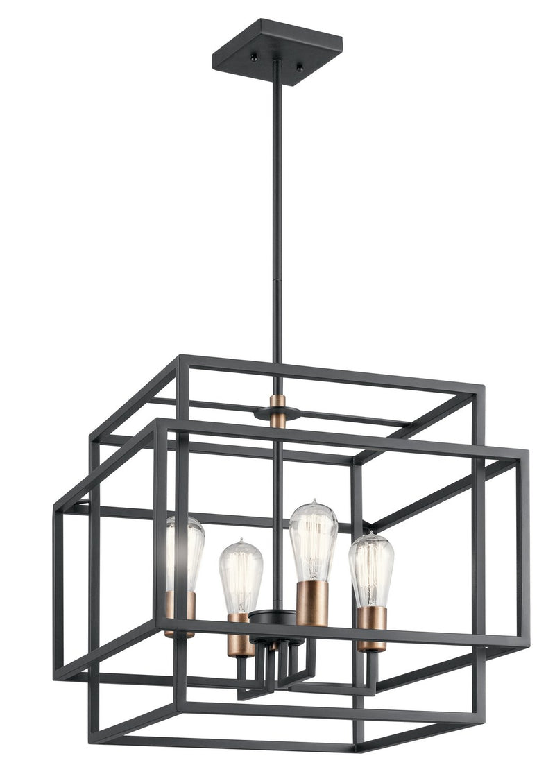 Taubert 4-Light Chandelier in Black