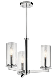 Crosby 3-Light Convertible Chandelier in Chrome