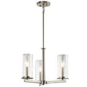 Crosby 3-Light Convertible Chandelier in Brushed Nickel