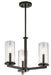 Crosby Chandelier/Semi Flush 3-Light in Olde Bronze