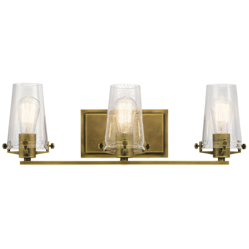 Alton 3-Light Bath Vanity Light in Natural Brass