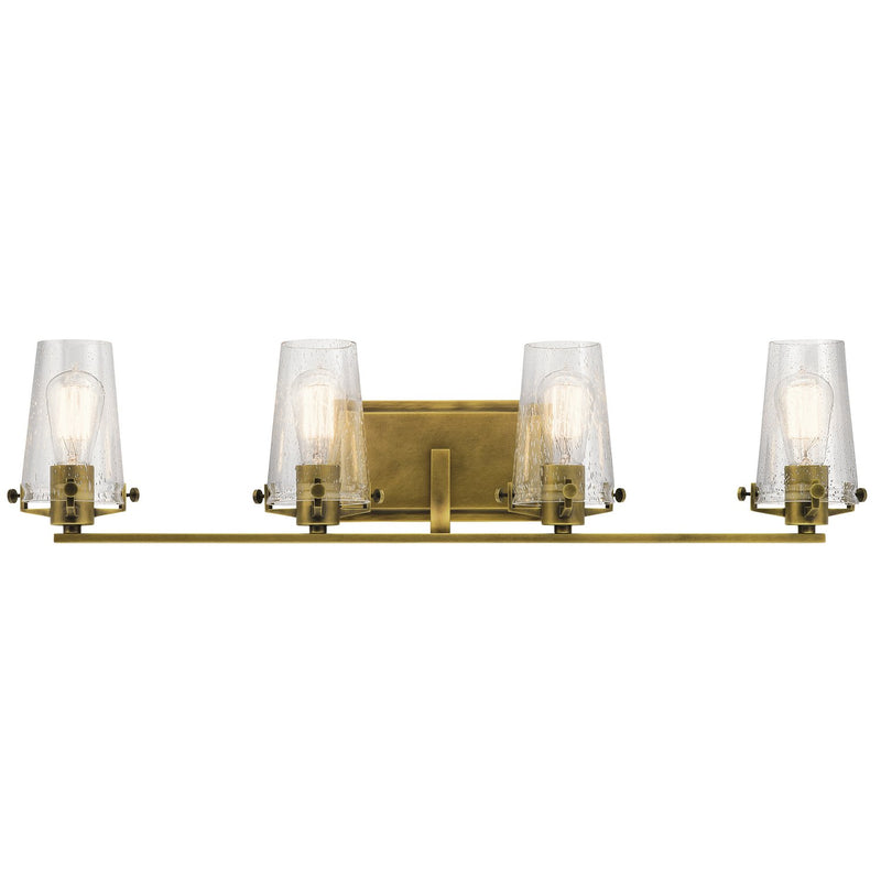 Alton 4-Light Bath Vanity Light in Natural Brass
