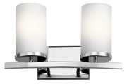 Crosby 2-Light Bath Vanity Light in Chrome
