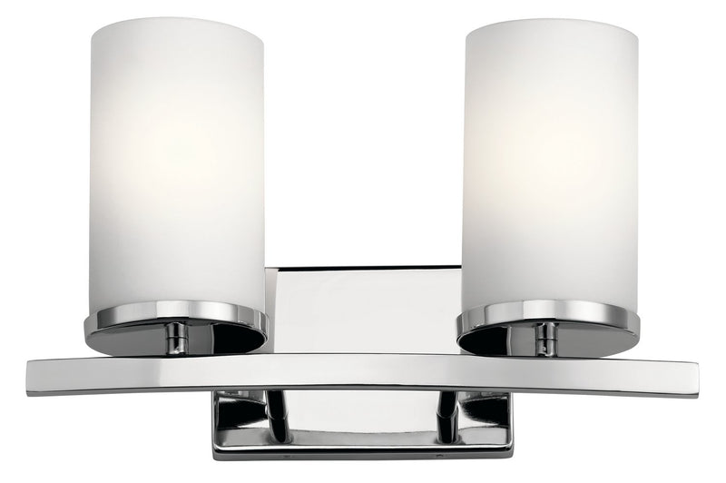 Crosby 2-Light Bath Vanity Light in Chrome