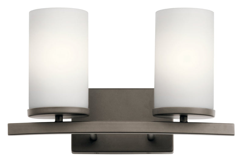 Crosby 2-Light Bath Vanity Light in Olde Bronze