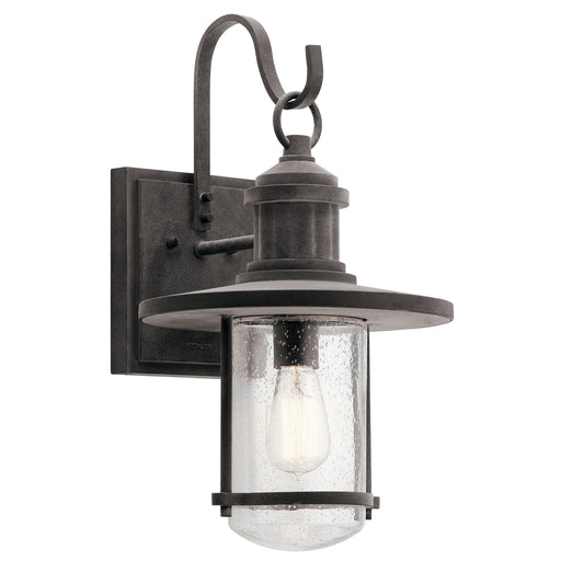 Riverwood Outdoor Wall 1-Light in Weathered Zinc