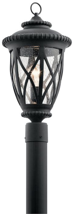 Admirals Cove Outdoor Post Mount 1-Light in Textured Black