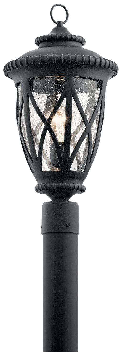 Admirals Cove Outdoor Post Mount 1-Light in Textured Black