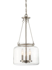 Akron 3-Light Pendant in Satin Nickel
