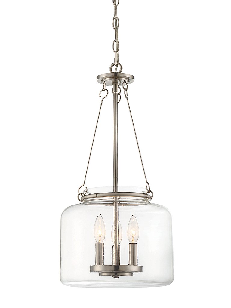 Akron 3-Light Pendant in Satin Nickel