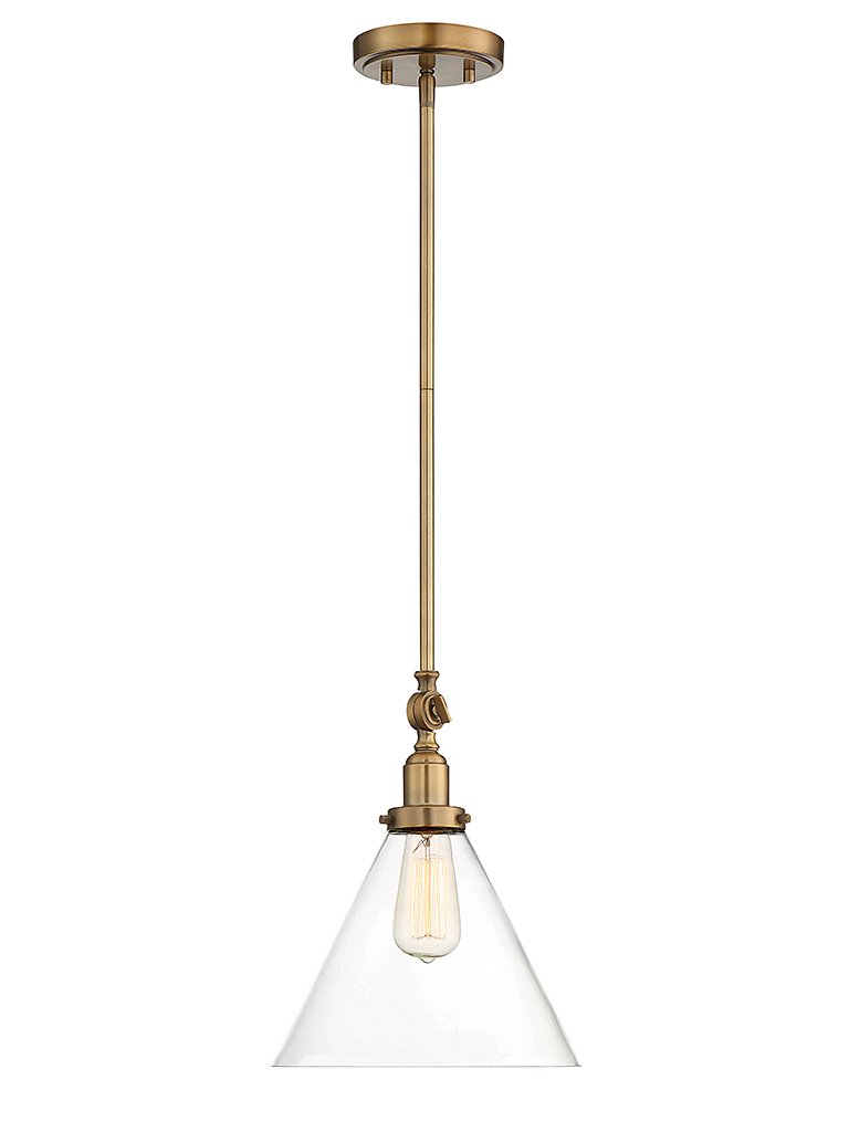 Drake Mini Pendant in Warm Brass