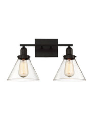 Drake 2-Light Bath Vanity Light in English Bronze