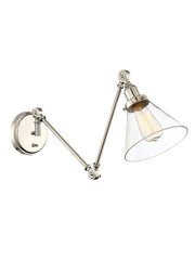 Drake Swing Arm Wall Lamp in Polished Nickel