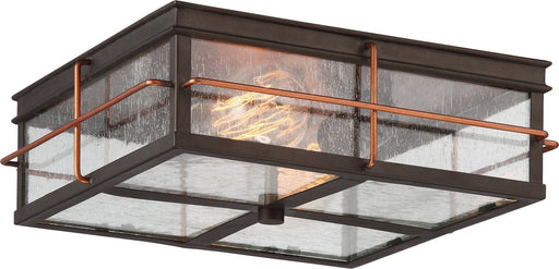 Howell 2-Light Outdoor Flush Mount in Bronze and Copper