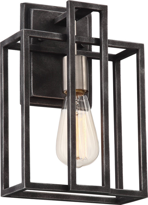 Lake Wall Sconce in Iron Black and Brushed Nickel