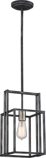 Lake Mini Pendant in Iron Black and Brushed Nickel