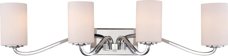 Willow 4-Light Bath Vanity Light in Polished Nickel