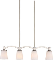 Laguna 4-Light Linear Chandelier in Brushed Nickel