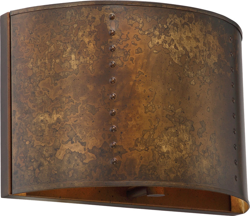 Kettle Wall Sconce in Weathered Brass