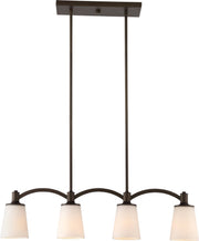 Laguna 4-Light Linear Chandelier in Forest Bronze