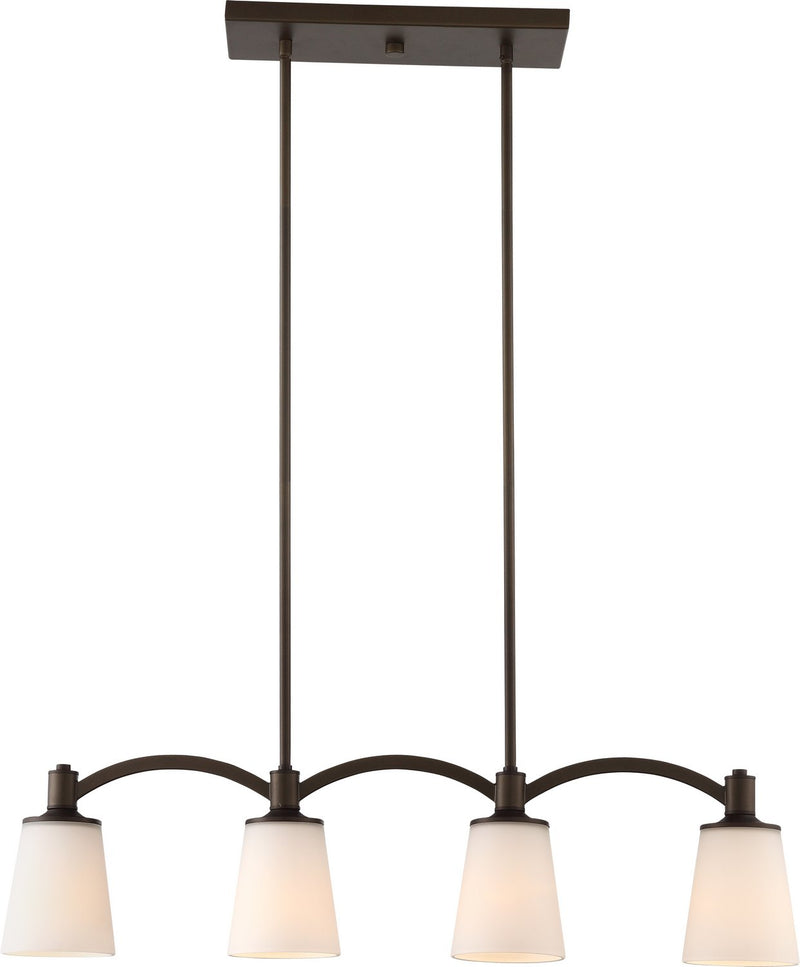 Laguna 4-Light Linear Chandelier in Forest Bronze