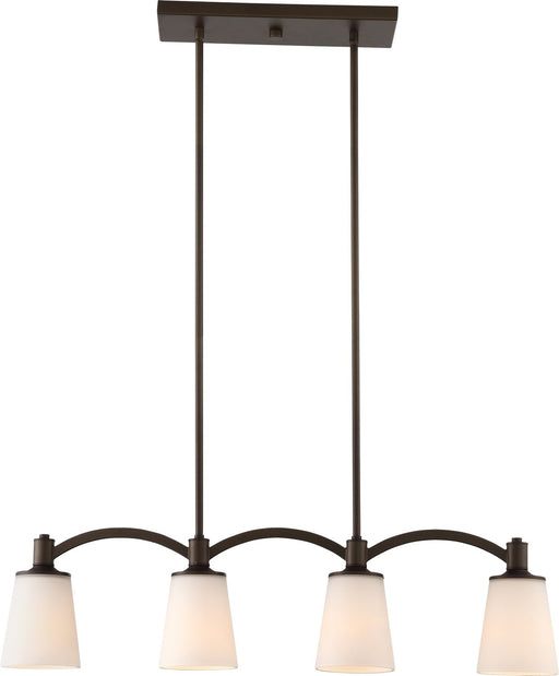 Laguna 4-Light Linear Chandelier in Forest Bronze