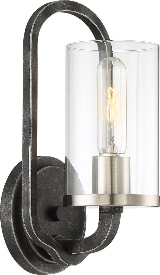 Sherwood Wall Sconce in Iron Black and Brushed Nickel