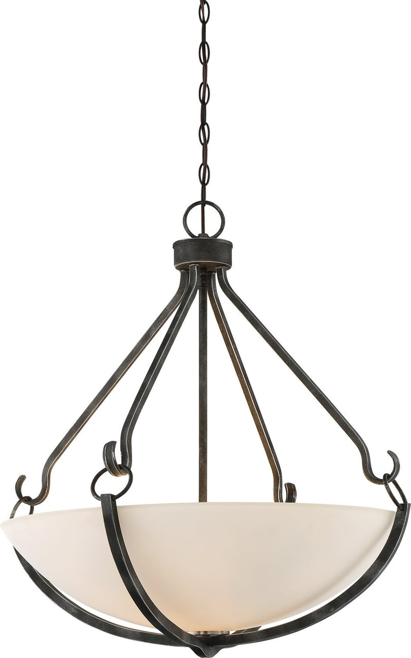 Sherwood 4-Light Pendant in Iron Black and Brushed Nickel